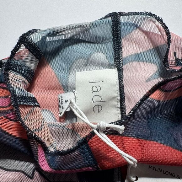 Johnny Was Jade Jaylin Floral Mesh Long-Sleeve T-Shirt Size Small NWT - Picture 3 of 7